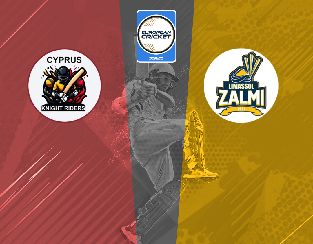 Match 53 of ecs cyprus, encore, 2024: cyprus knight riders vs limassol zalmi banner