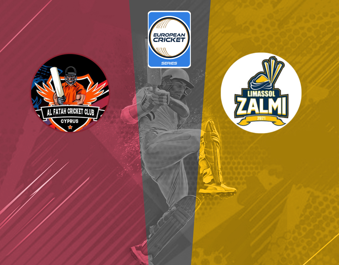 Match 56 of ecs cyprus, encore, 2024: al fatah vs limassol zalmi banner