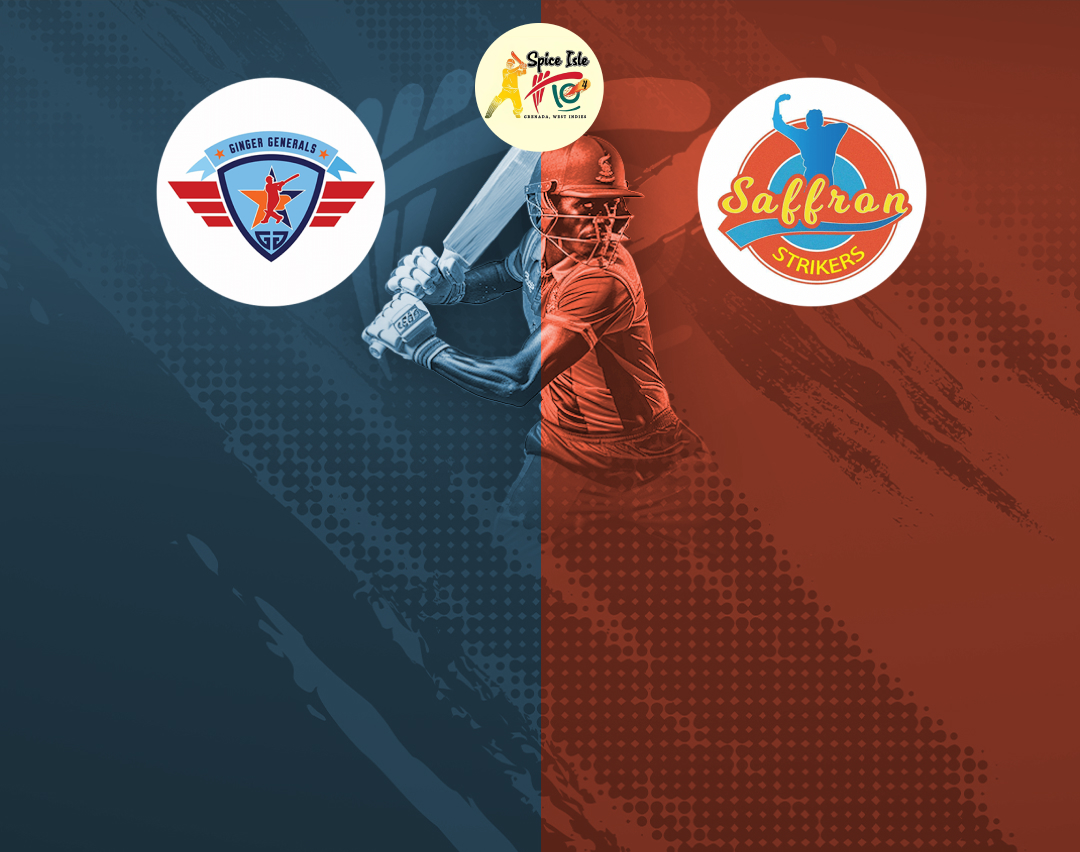 Match 20 of dream11 spice isle t10, 2024: ginger generals vs saffron strikers banner