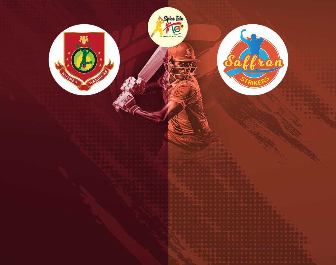 Match 24 of dream11 spice isle t10, 2024: nutmeg warriors vs saffron strikers banner