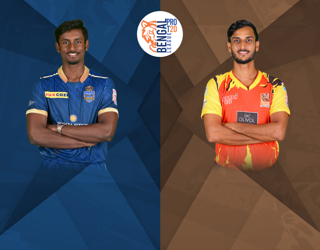 Match 20 of bengal pro t20 league, 2024: lux shyam kolkata tigers vs shrachi rarh tigers banner