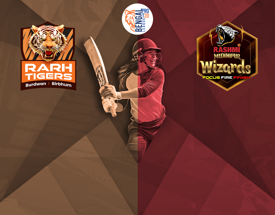 Match 15 of bengal womens pro t20 league, 2024: shrachi rarh tigers womens vs rashmi medinipur wizards womens banner