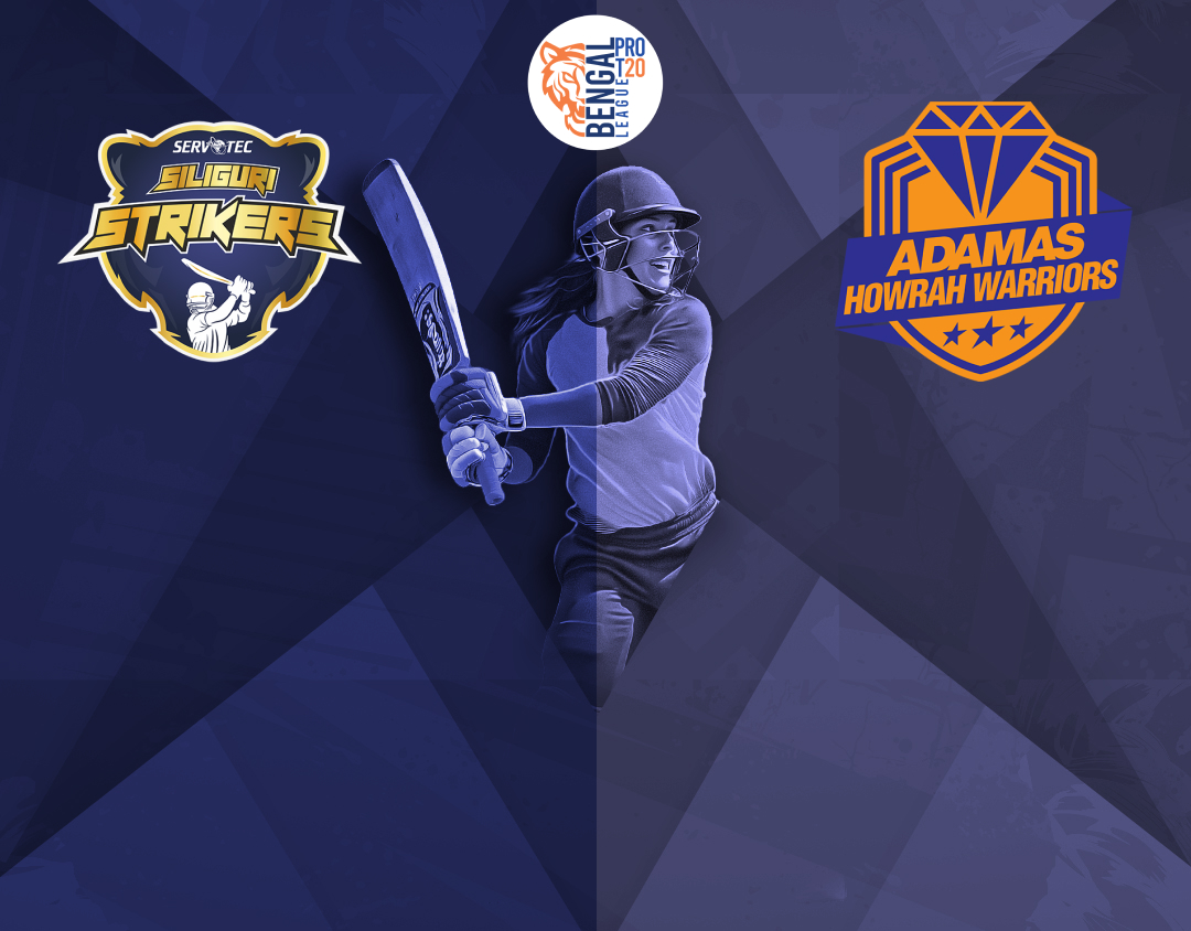 Match 20 of bengal womens pro t20 league, 2024: servotech siliguri strikers womens vs adamas howrah warriors womens banner