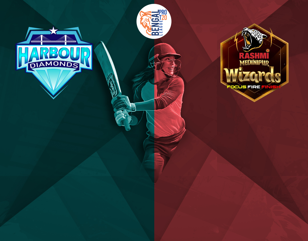 Match 26 of bengal womens pro t20 league, 2024: harbour diamonds womens vs rashmi medinipur wizards womens banner