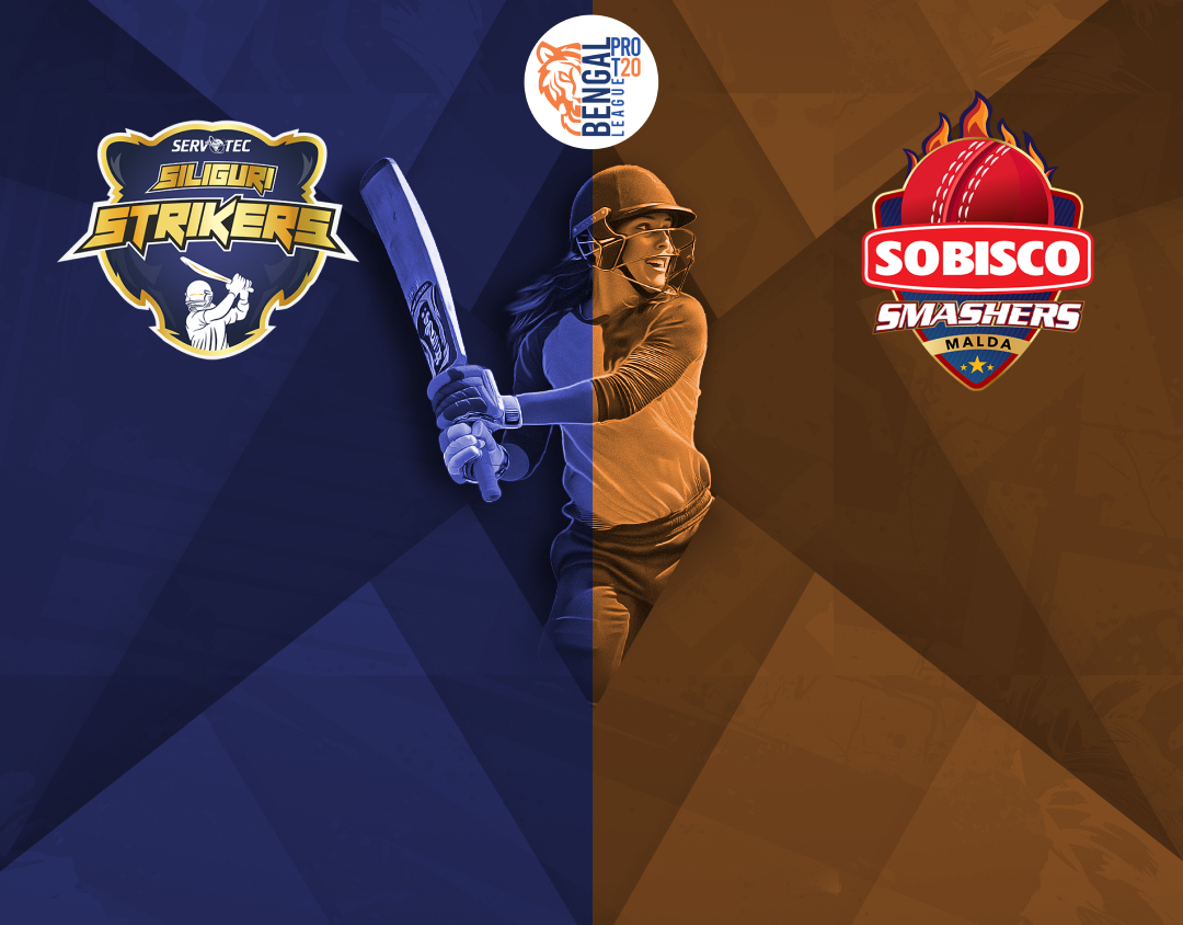 Match 27 of bengal womens pro t20 league, 2024: servotech siliguri strikers womens vs sobisco smashers malda womens banner