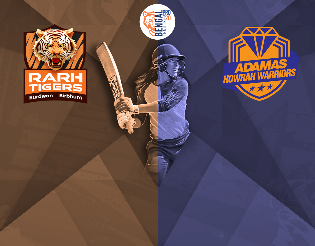 Match 28 of bengal womens pro t20 league, 2024: shrachi rarh tigers womens vs adamas howrah warriors womens banner