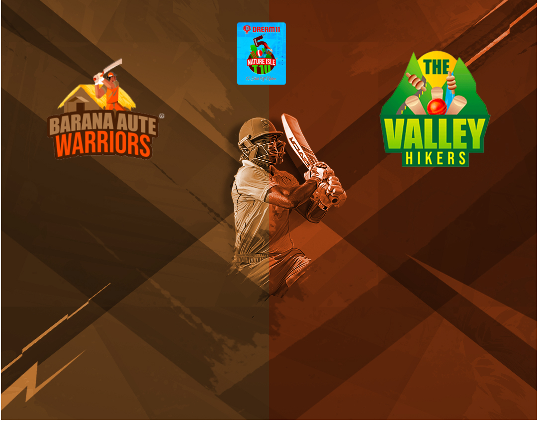 Match 5 of dream11 nature isle t10, 2024: barana aute warriors vs the valley hikers banner