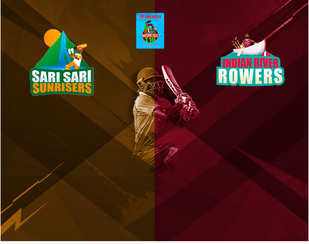 Match 6 of dream11 nature isle t10, 2024: sari sari sunrisers vs indian river rowers banner