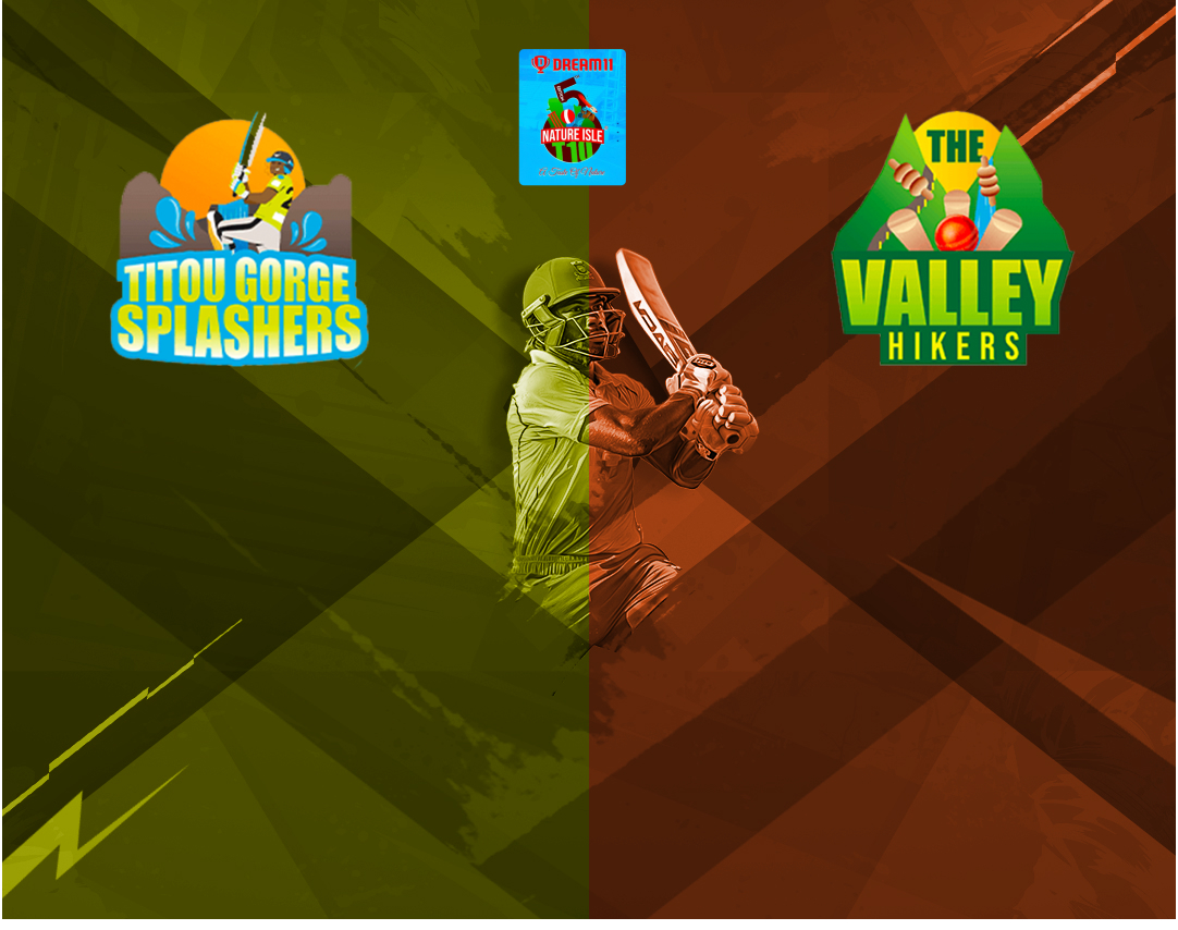 Match 7 of dream11 nature isle t10, 2024: titou gorge splashers vs the valley hikers banner