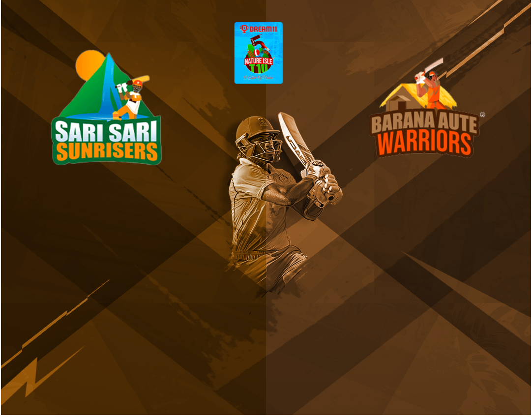 Match 10 of dream11 nature isle t10, 2024: sari sari sunrisers vs barana aute warriors banner