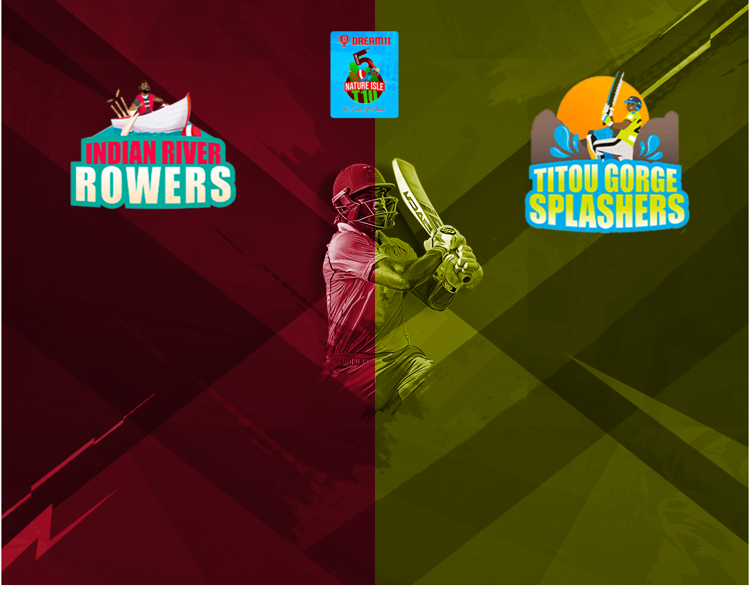Match 11 of dream11 nature isle t10, 2024: indian river rowers vs titou gorge splashers banner