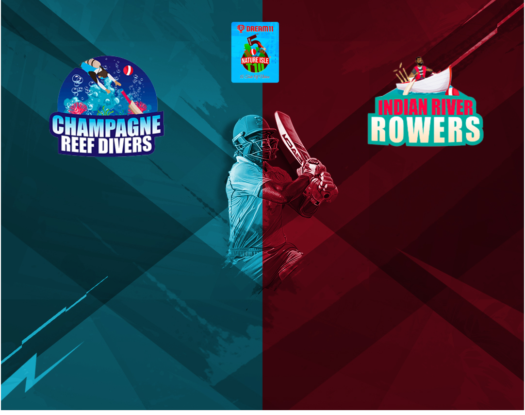 Match 17 of dream11 nature isle t10, 2024: champagne reef divers vs indian river rowers banner