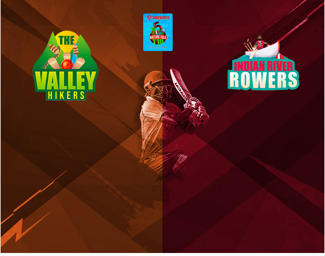 Match 22 of dream11 nature isle t10, 2024: the valley hikers vs indian river rowers banner