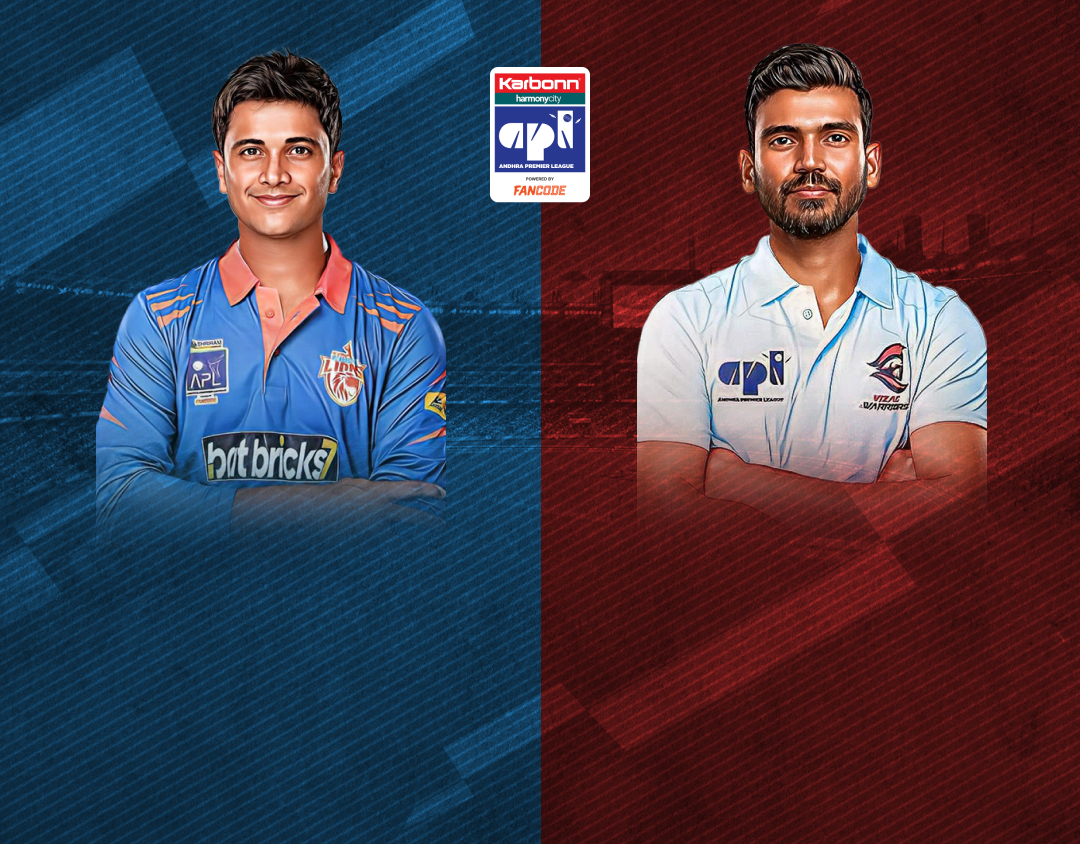 Final of andhra premier league, 2024: uttarandhra lions vs vizag warriors banner