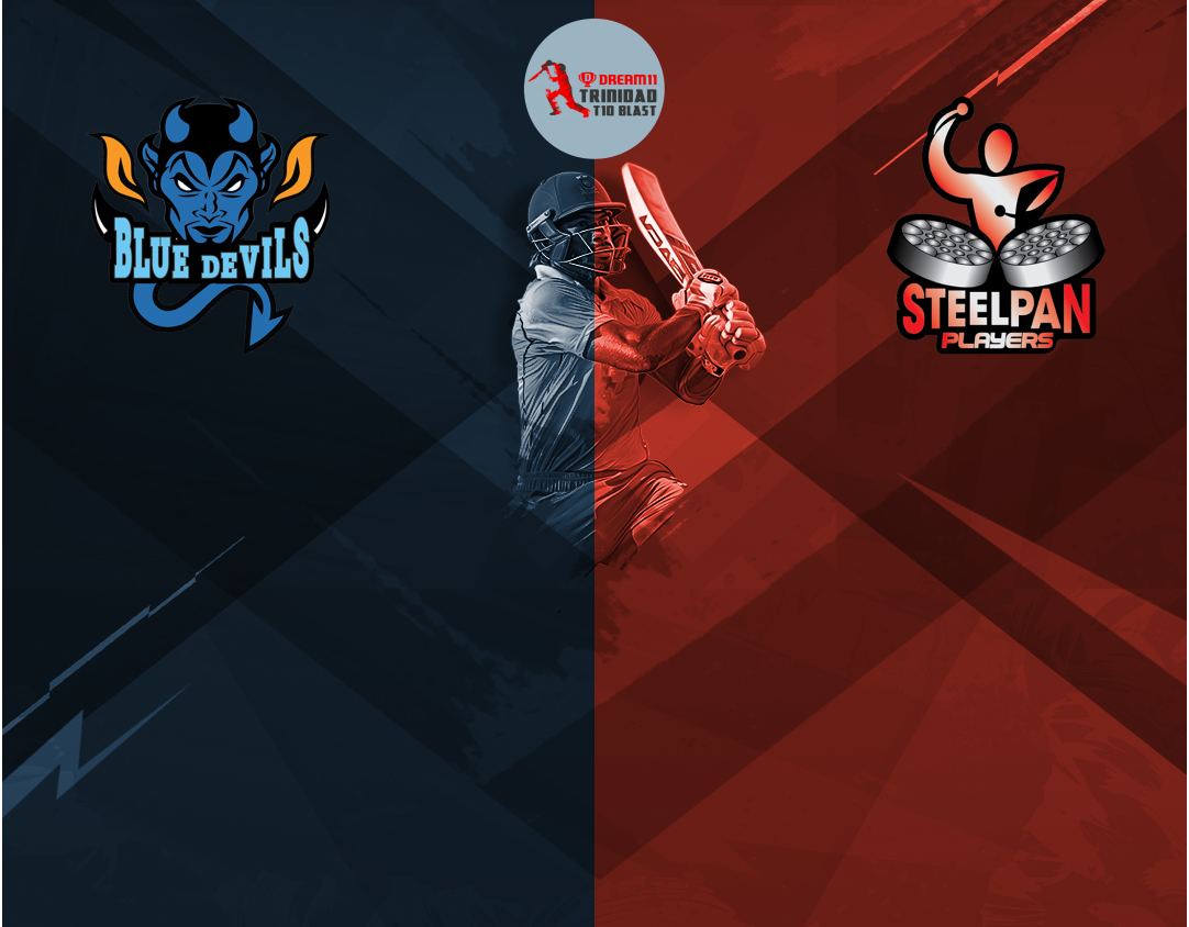 Match 1 of dream11 trinidad t10 blast, 5th edition, 2024: blue devils vs steelpan players banner