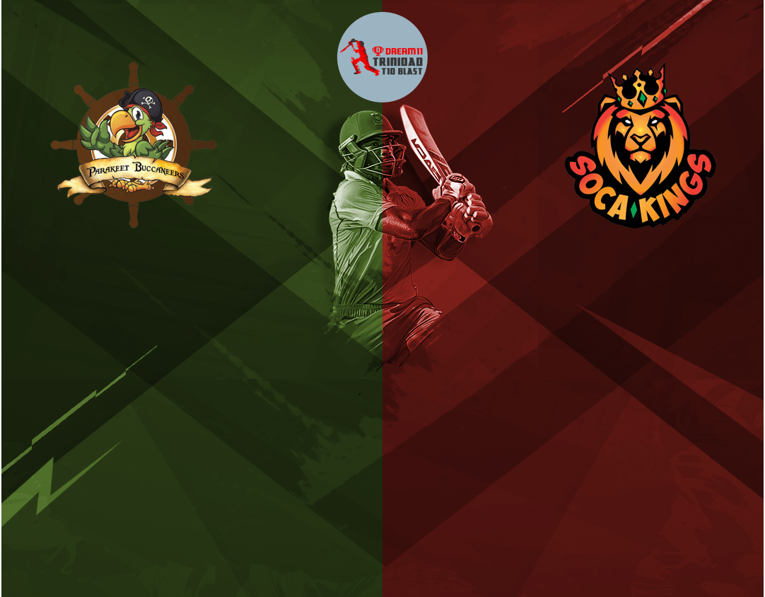 Match 2 of dream11 trinidad t10 blast, 5th edition, 2024: parakeet buccaneers vs soca kings banner