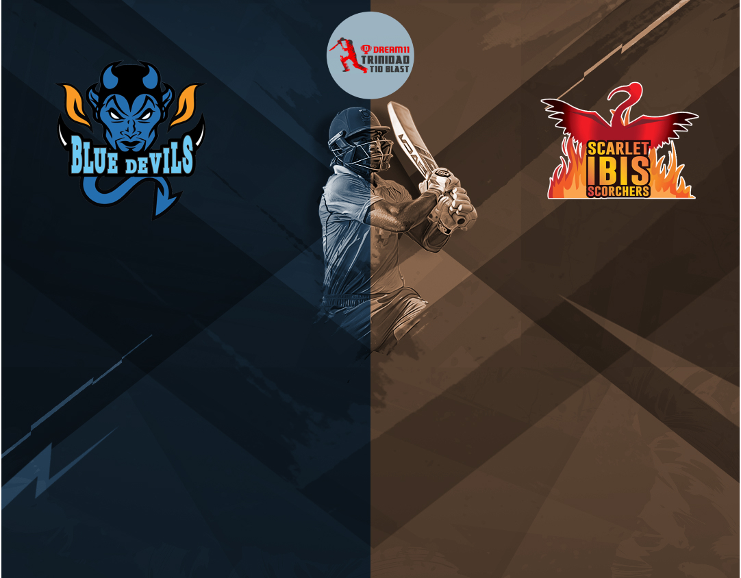 Match 6 of dream11 trinidad t10 blast, 5th edition, 2024: blue devils vs scarlet ibis scorchers banner