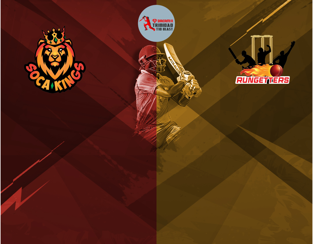 Match 11 of dream11 trinidad t10 blast, 5th edition, 2024: soca kings vs mad bulls banner