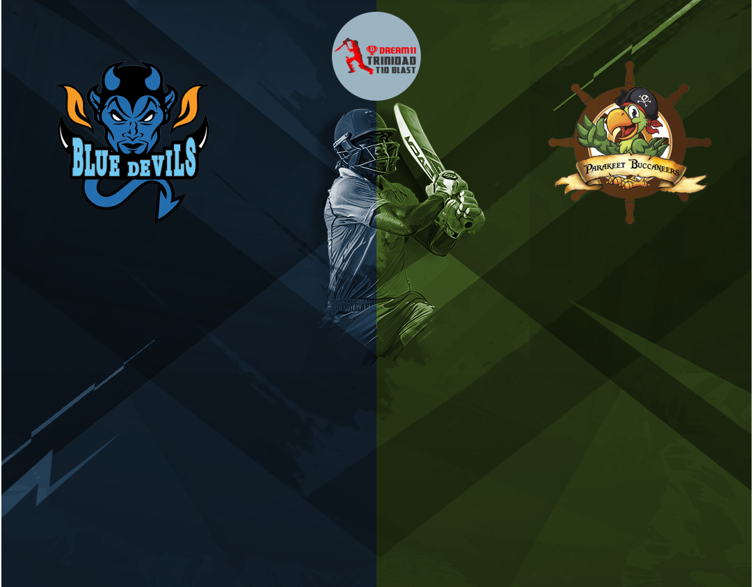 Match 13 of dream11 trinidad t10 blast, 5th edition, 2024: blue devils vs parakeet buccaneers banner