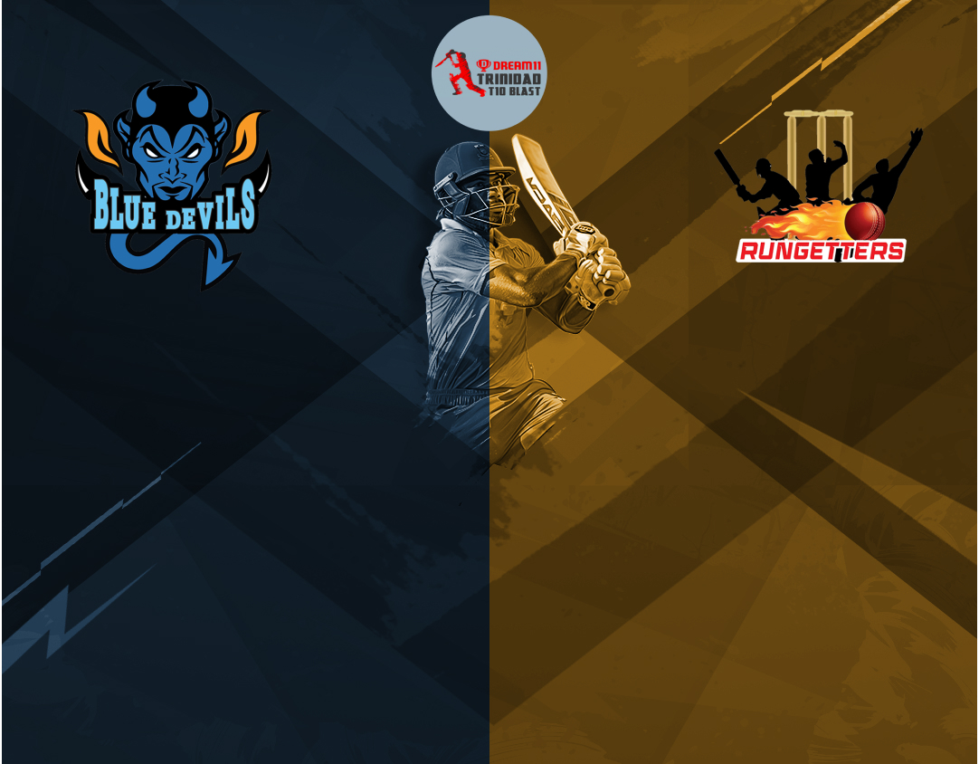 Match 22 of dream11 trinidad t10 blast, 5th edition, 2024: blue devils vs mad bulls banner