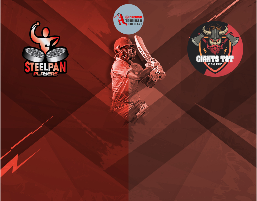 Match 24 of dream11 trinidad t10 blast, 5th edition, 2024: steelpan players vs leatherback giants banner
