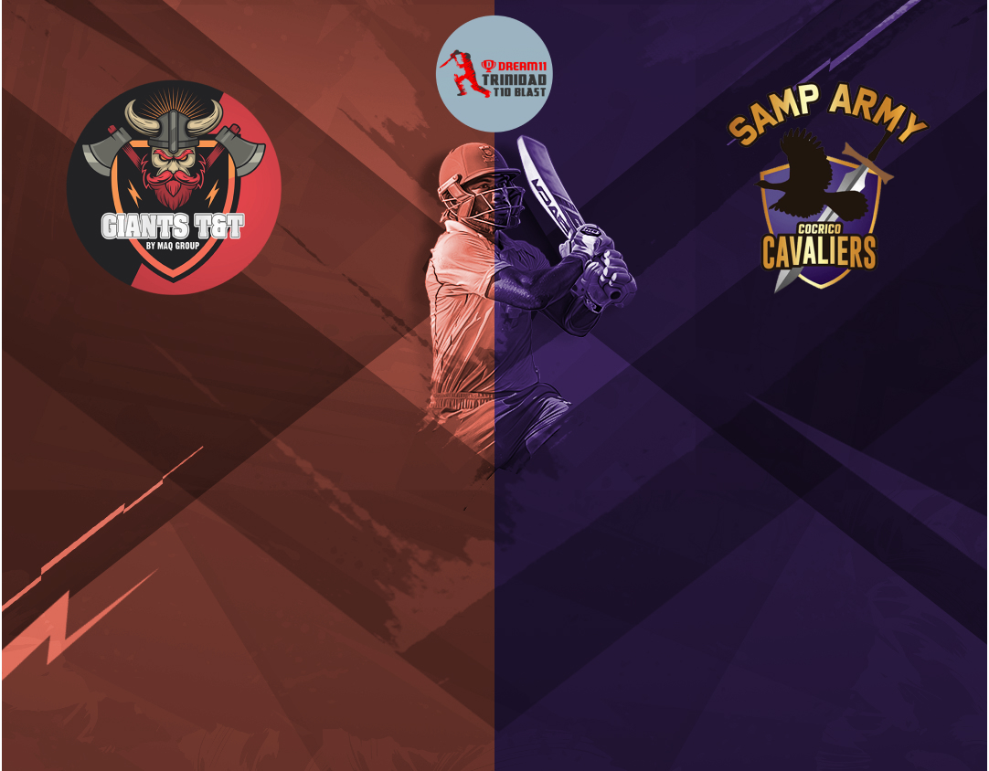 Match 25 of dream11 trinidad t10 blast, 5th edition, 2024: leatherback giants vs samp army cocrico cavaliers banner