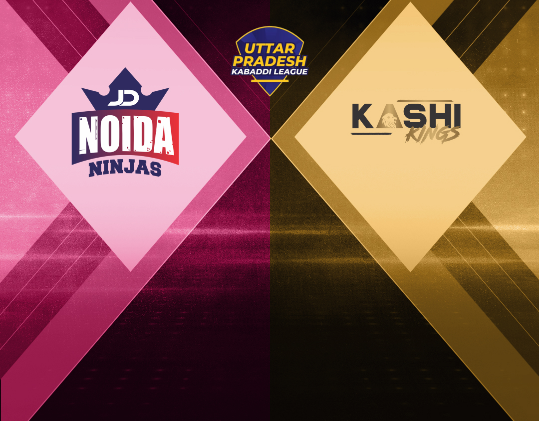 Match #2 of uttar pradesh kabaddi league, 2024 banner