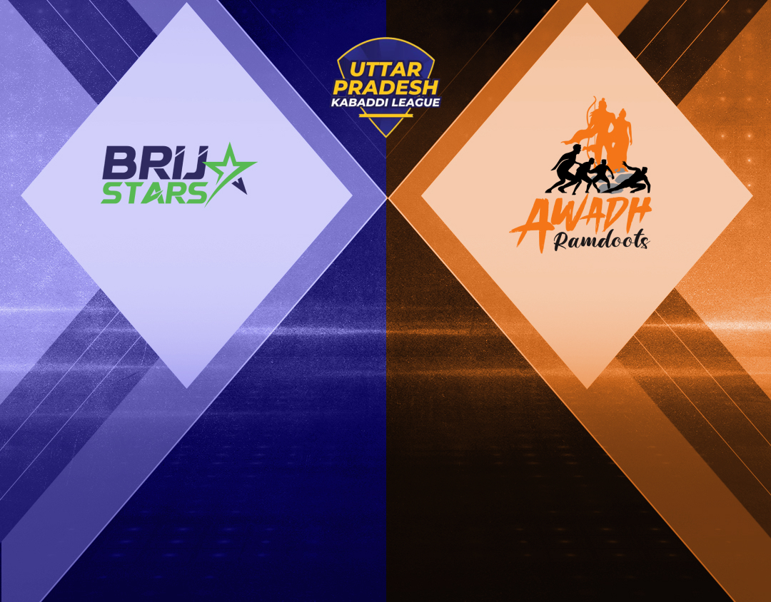 Match #4 of uttar pradesh kabaddi league, 2024 banner