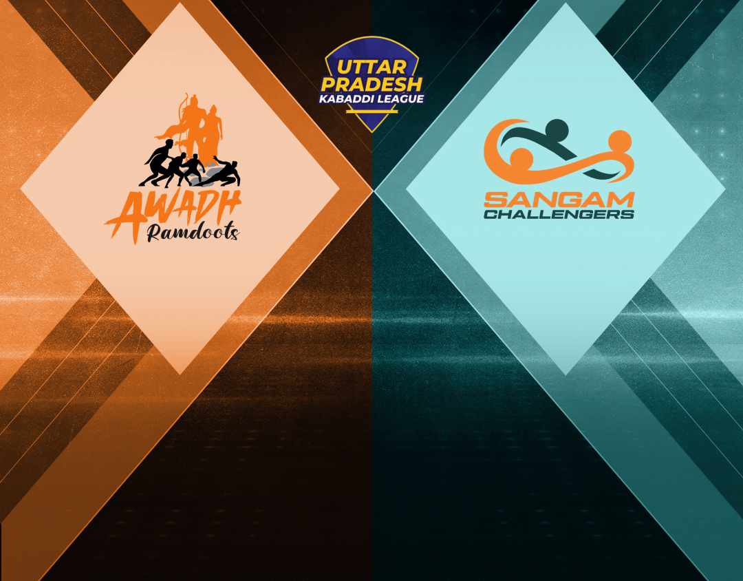 Match #5 of uttar pradesh kabaddi league, 2024 banner