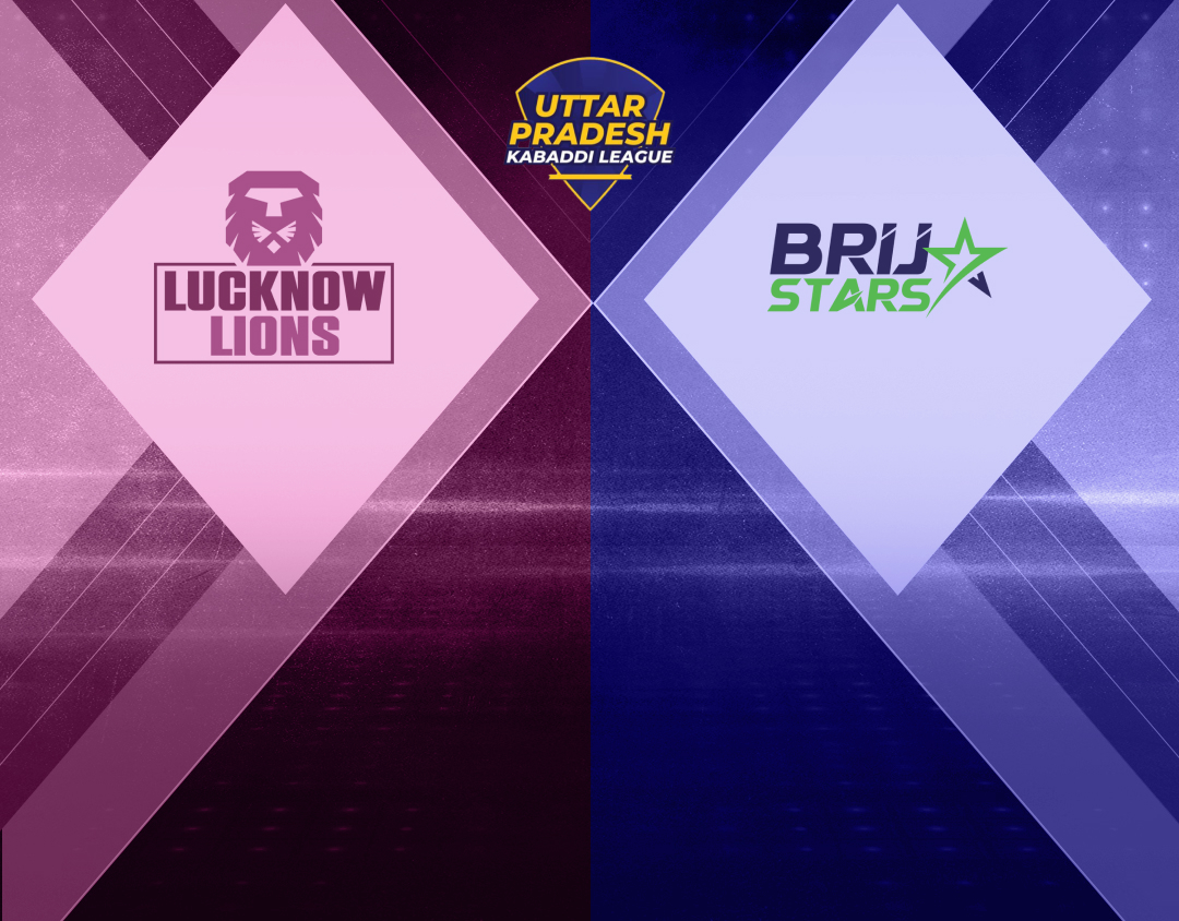 Match #15 of uttar pradesh kabaddi league, 2024 banner