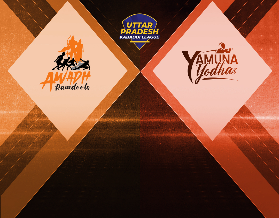 Match #16 of uttar pradesh kabaddi league, 2024 banner