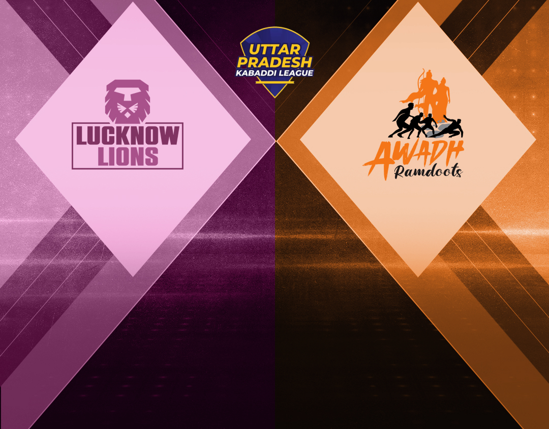 Match #19 of uttar pradesh kabaddi league, 2024 banner