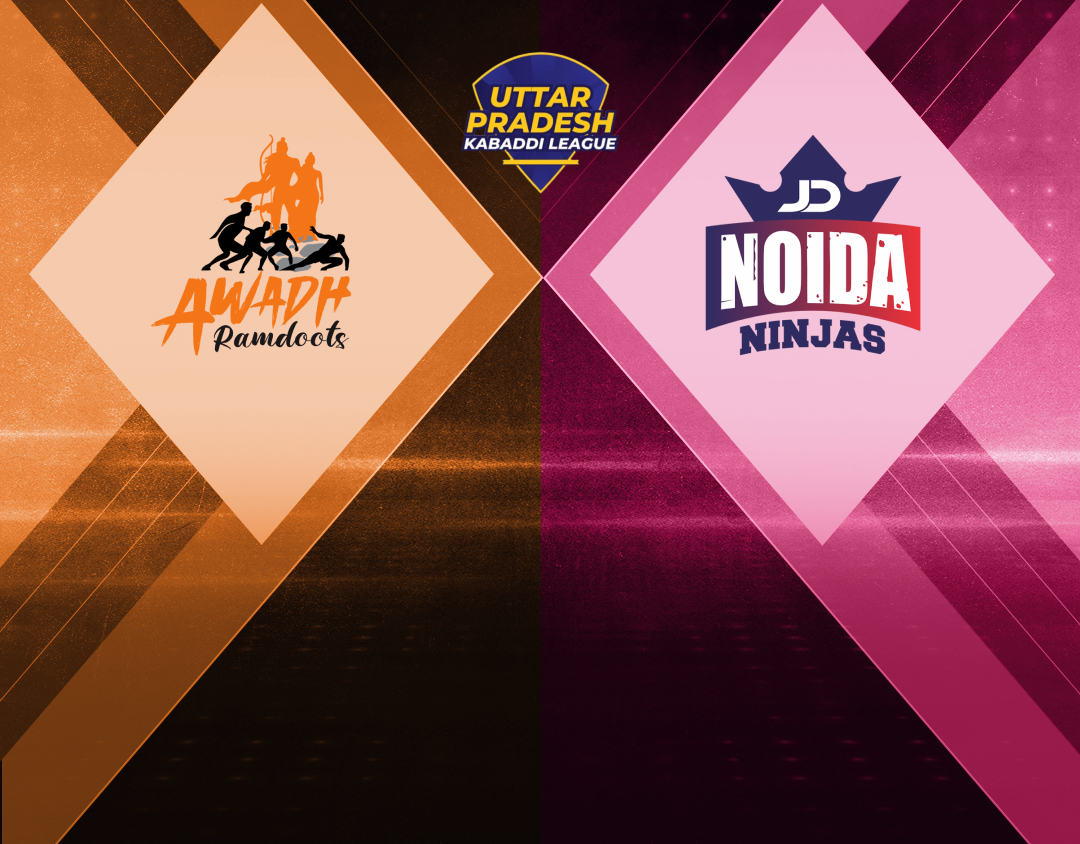 Match #27 of uttar pradesh kabaddi league, 2024 banner