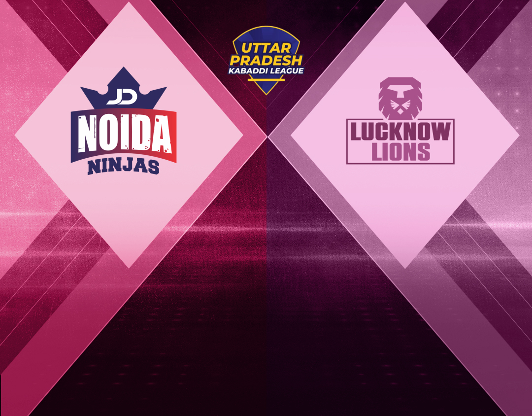 Match #33 of uttar pradesh kabaddi league, 2024 banner