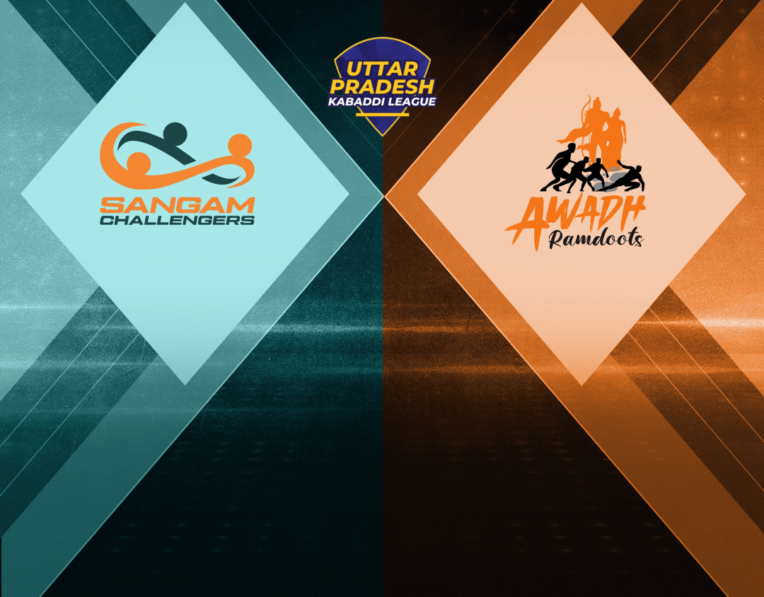 Match #36 of uttar pradesh kabaddi league, 2024 banner
