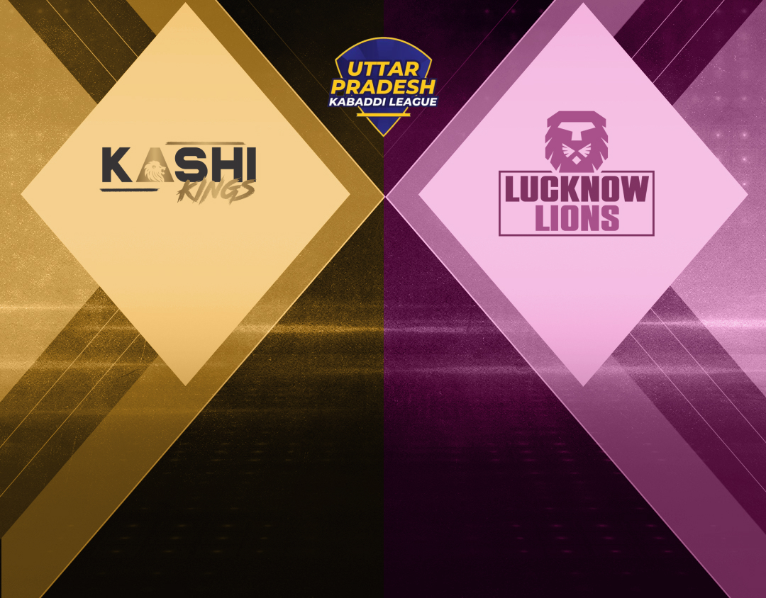 Match #38 of uttar pradesh kabaddi league, 2024 banner
