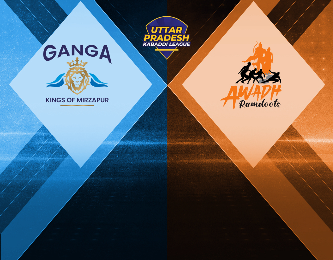Match #39 of uttar pradesh kabaddi league, 2024 banner