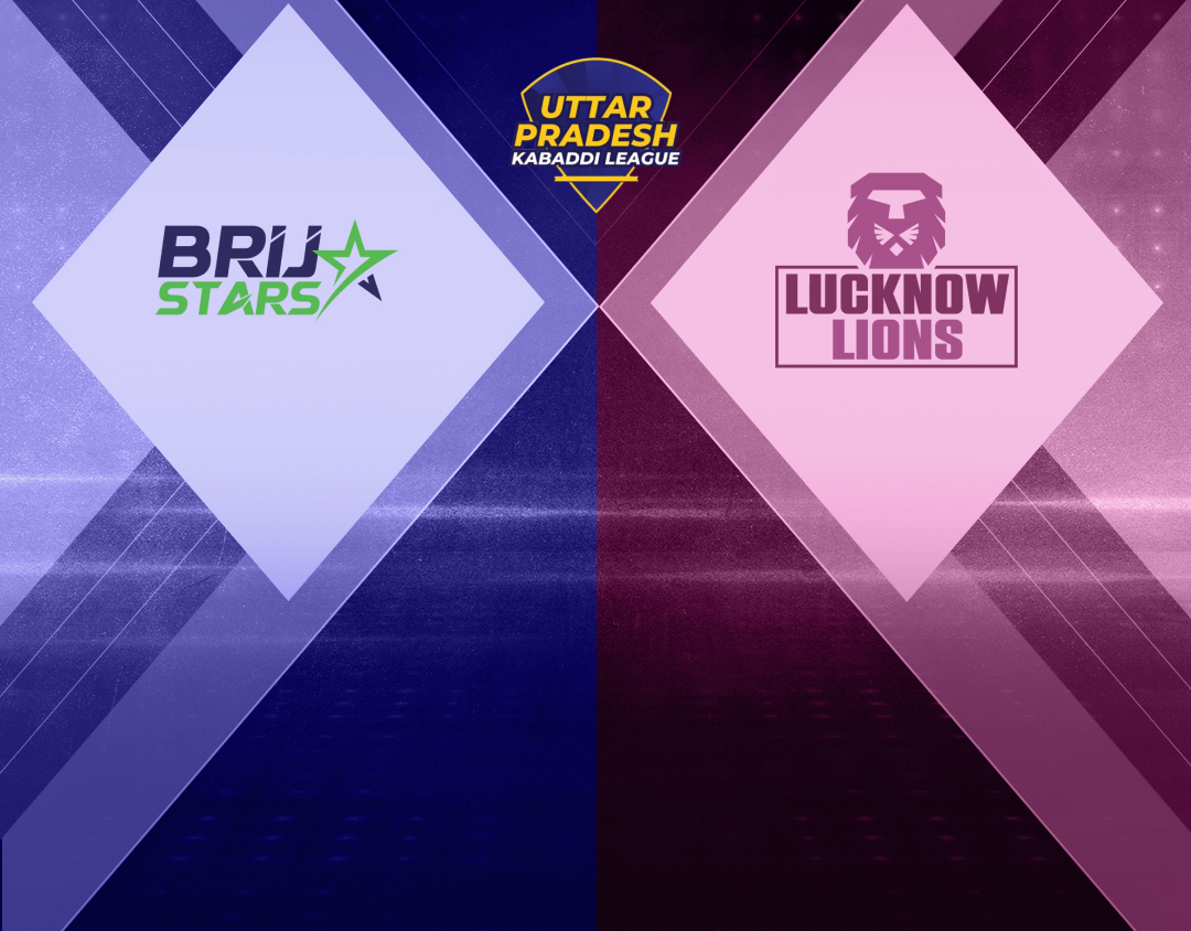 Match #43 of uttar pradesh kabaddi league, 2024 banner