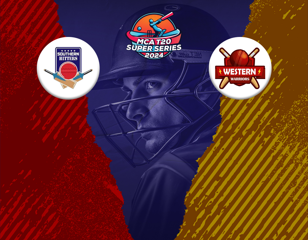Match 2 of mca mens t20 super series, phase 1: southern hitters vs western warriors banner