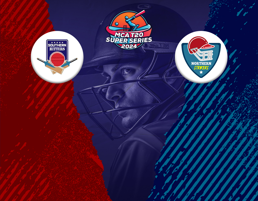 Match 3 of mca mens t20 super series, phase 1: southern hitters vs northern strikers banner