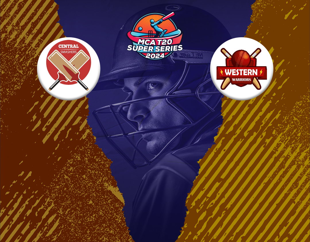 Match 5 of mca mens t20 super series, phase 1: central smashers vs western warriors banner