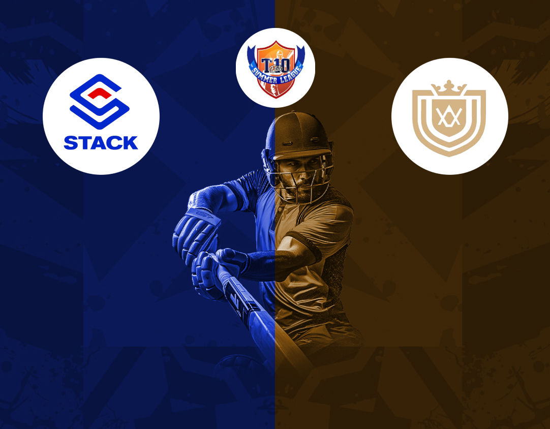 Match 7 of kcc t10 summer elite cup, 2024: stack cc vs al rasheedi banner