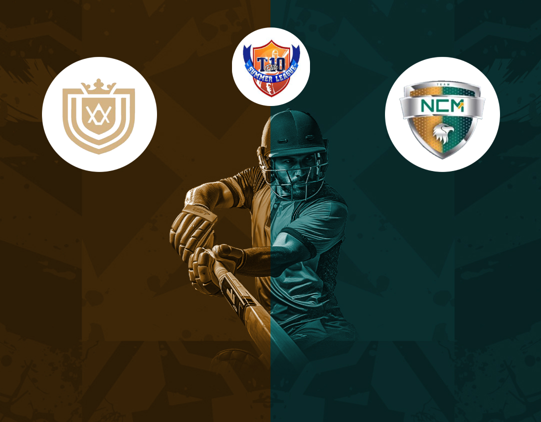 Match 10 of kcc t10 summer elite cup, 2024: al rasheedi vs ncm investment banner