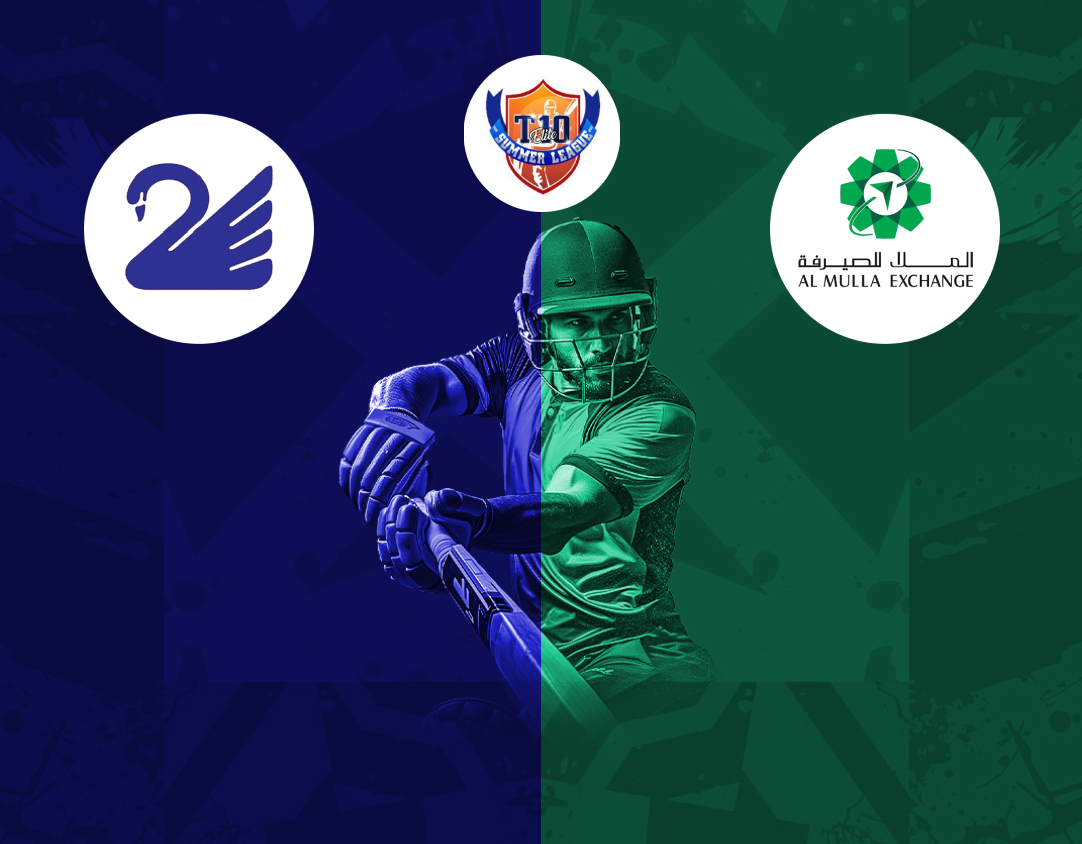 Match 11 of kcc t10 summer elite cup, 2024: kuwait swedish vs al mulla exchange banner