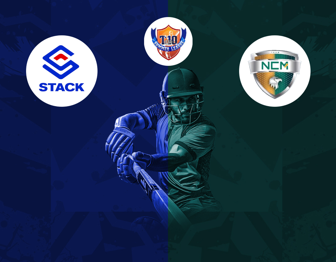 Match 12 of kcc t10 summer elite cup, 2024: stack cc vs ncm investment banner