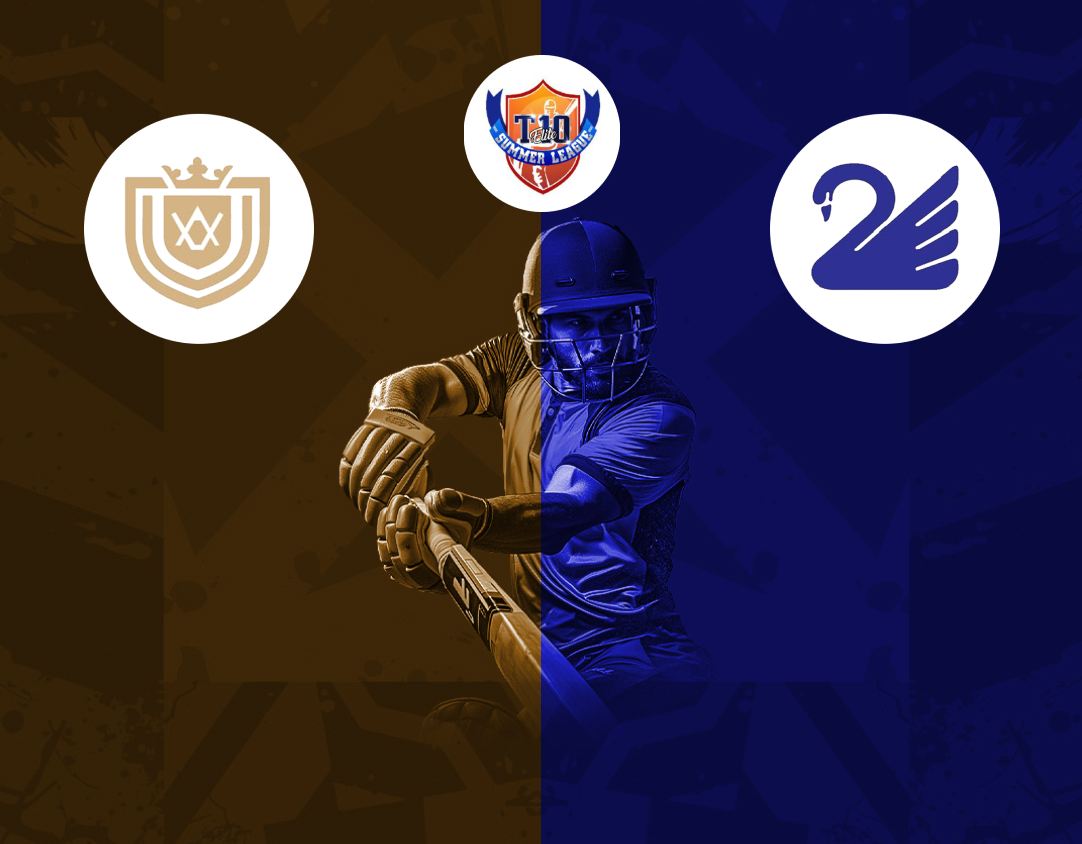 Match 21 of kcc t10 summer elite cup, 2024: al rasheedi vs kuwait swedish banner