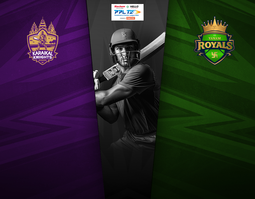 Match 16 of pondicherry premier league, 2024: karaikal kniights vs yanam royals banner