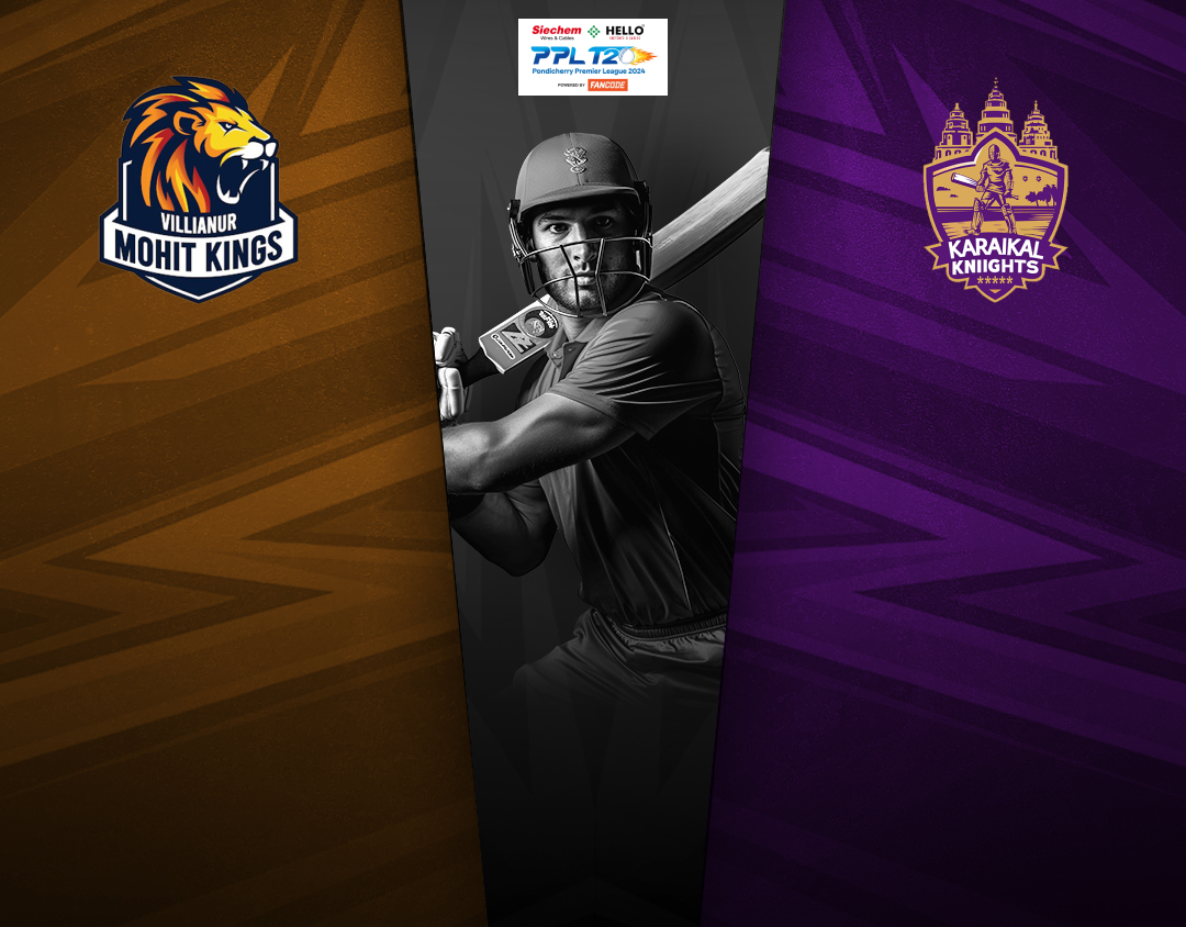 Match 21 of pondicherry premier league, 2024: villianur mohit kings vs karaikal kniights banner