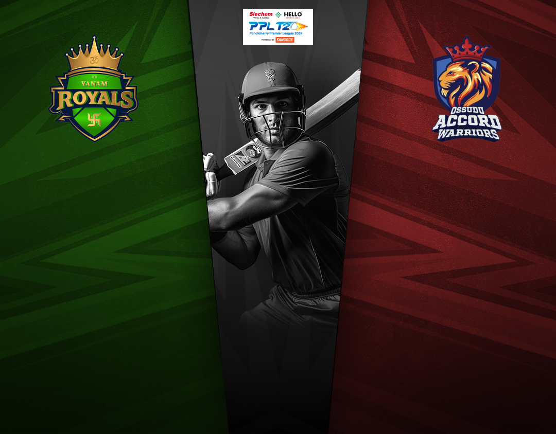 Match 22 of pondicherry premier league, 2024: yanam royals vs ossudu accord warriors banner