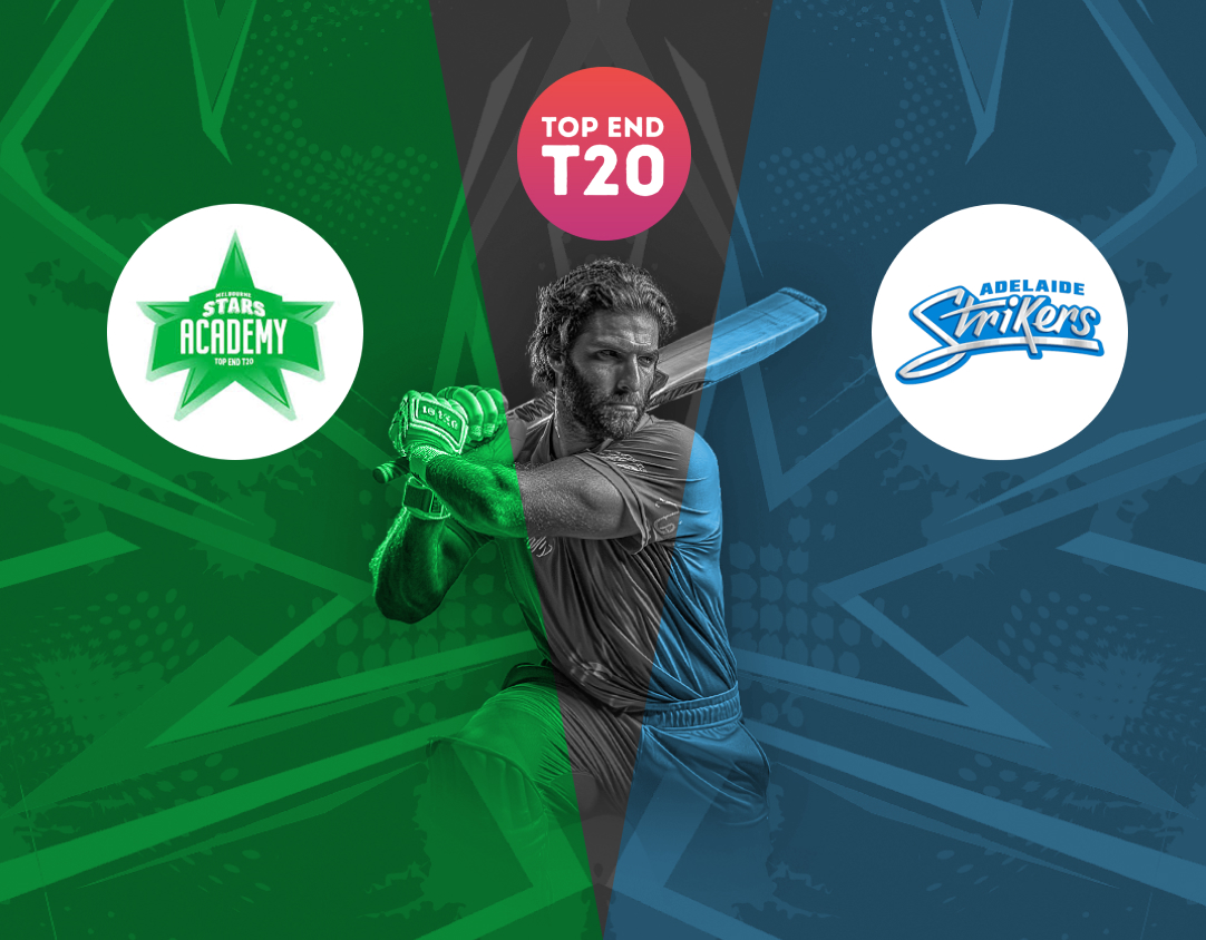 Match 11 of top end t20 series, 2024: melbourne stars academy vs adelaide strikers academy banner